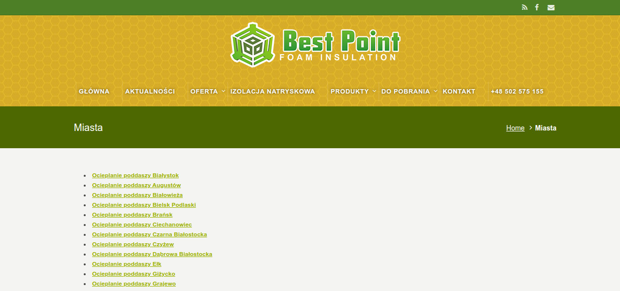 Best Point Izolacja Natryskowa Pianą Białystok