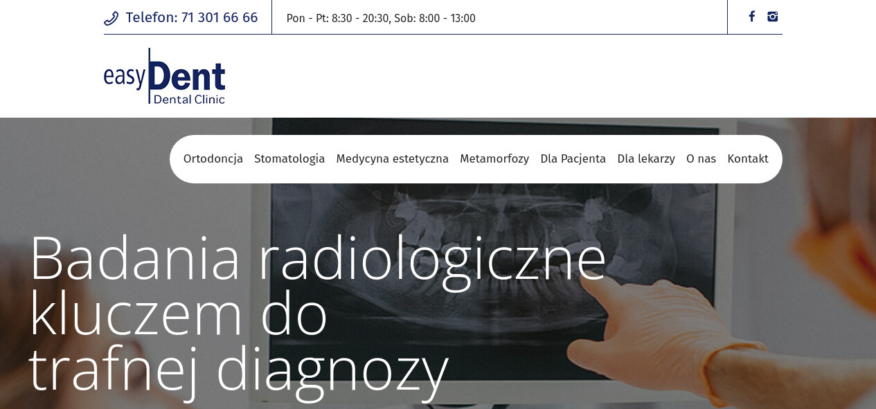Klinika EasyDent Oława | stomatolog | dentysta | ortodonta | chirurgia | leczenie kanałowe | implanty | medycyna estetyczna
